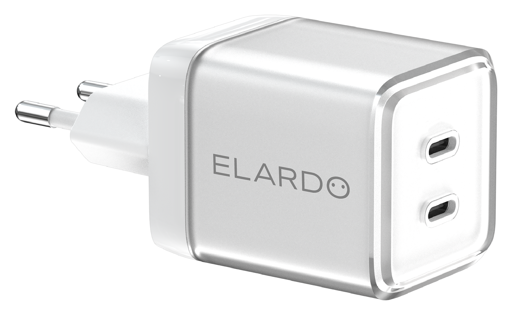 White ELARDO 67W dual USB-C GaN charger